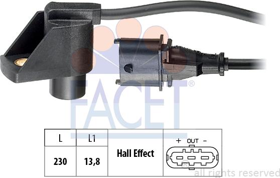 FACET 9.0331 - Capteur, position d'arbre à cames droxauto.com
