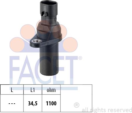 FACET 9.0378 - Capteur d'angle, vilebrequin droxauto.com