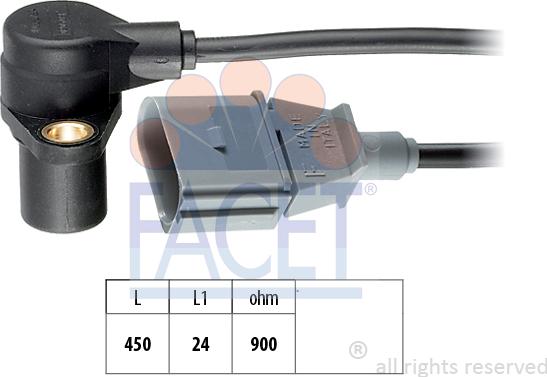 FACET 9.0205 - Capteur d'angle, vilebrequin droxauto.com