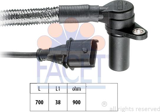 FACET 9.0284 - Capteur d'angle, vilebrequin droxauto.com