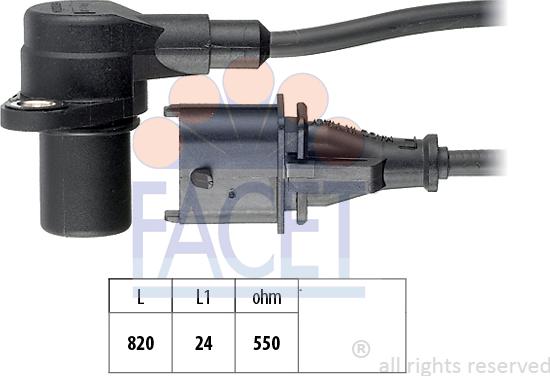 FACET 9.0234 - Capteur d'angle, vilebrequin droxauto.com
