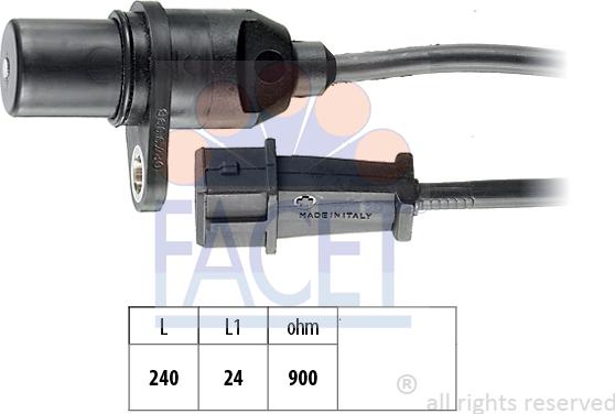 FACET 9.0279 - Capteur d'angle, vilebrequin droxauto.com