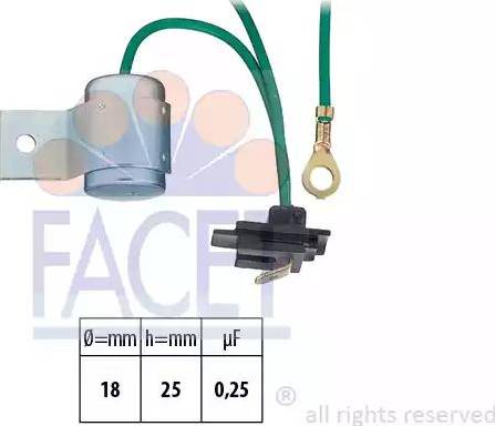 FACET 0.0633 - Condensateur, système d'allumage droxauto.com