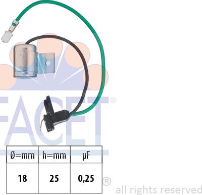 FACET 0.0628 - Condensateur, système d'allumage droxauto.com