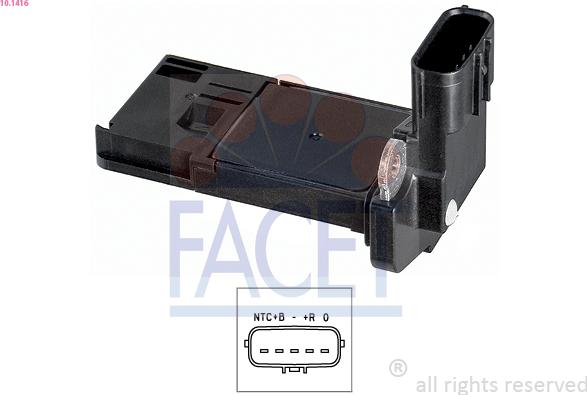 FACET 10.1416 - Débitmètre de masse d'air droxauto.com