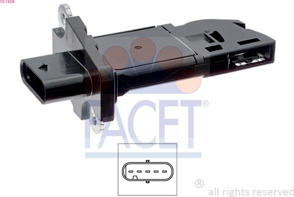 FACET 10.1428 - Débitmètre de masse d'air droxauto.com