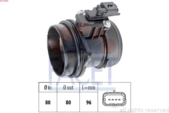 FACET 10.1473 - Débitmètre de masse d'air droxauto.com