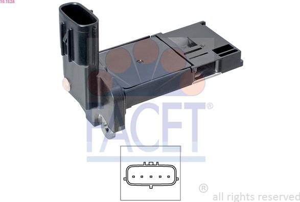 FACET 10.1528 - Débitmètre de masse d'air droxauto.com