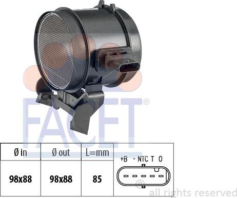 FACET 10.1355 - Débitmètre de masse d'air droxauto.com