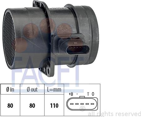 FACET 10.1357 - Débitmètre de masse d'air droxauto.com