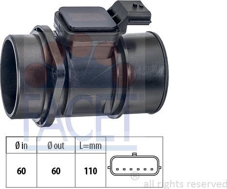 FACET 10.1388 - Débitmètre de masse d'air droxauto.com