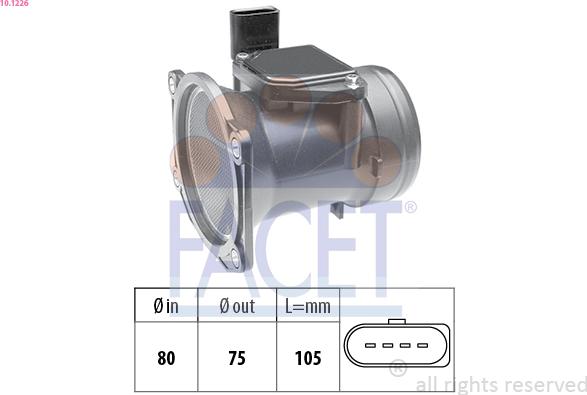FACET 10.1226 - Débitmètre de masse d'air droxauto.com