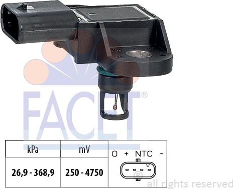 FACET 10.3413 - Capteur de pression barométrique, adaptation à l'altitude droxauto.com
