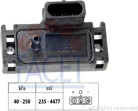 FACET 10.3057 - Capteur de pression barométrique, adaptation à l'altitude droxauto.com