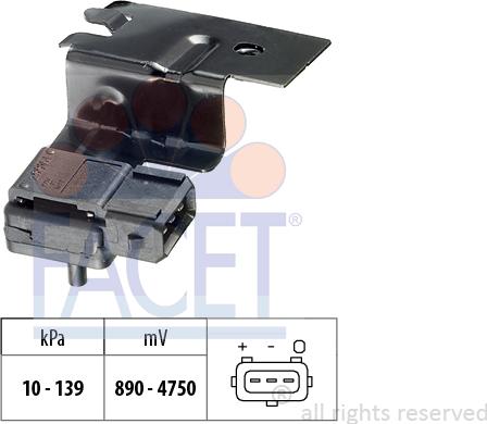 FACET 10.3069 - Capteur de pression barométrique, adaptation à l'altitude droxauto.com
