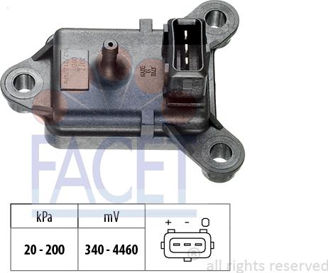 FACET 10.3017 - Capteur de pression barométrique, adaptation à l'altitude droxauto.com