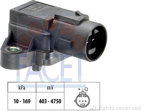 FACET 10.3032 - Capteur de pression barométrique, adaptation à l'altitude droxauto.com
