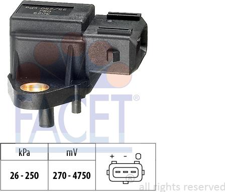 FACET 10.3029 - Capteur de pression barométrique, adaptation à l'altitude droxauto.com