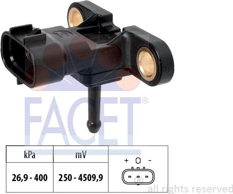 FACET 10.3198 - Capteur de pression barométrique, adaptation à l'altitude droxauto.com