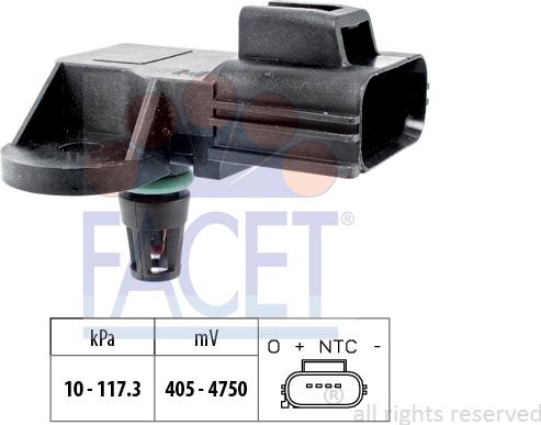 FACET 10.3100 - Capteur de pression barométrique, adaptation à l'altitude droxauto.com