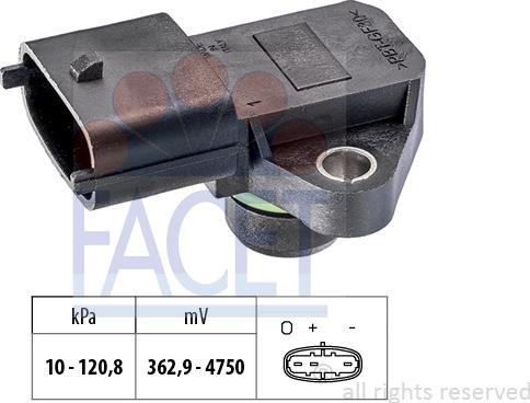 FACET 10.3118 - Capteur de pression barométrique, adaptation à l'altitude droxauto.com
