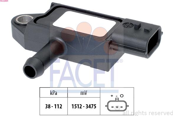 FACET 10.3301 - Capteur de pression barométrique, adaptation à l'altitude droxauto.com