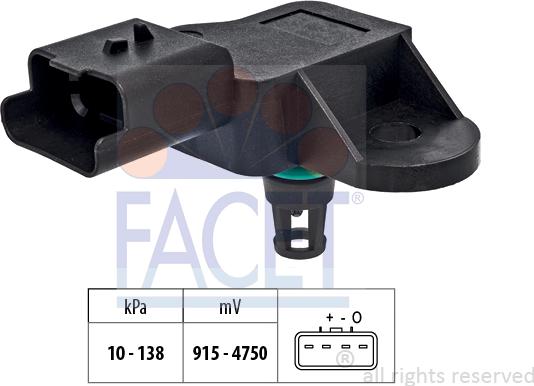 FACET 10.3320 - Capteur de pression barométrique, adaptation à l'altitude droxauto.com