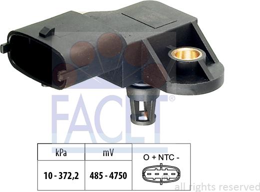 FACET 10.3236 - Capteur, pression de suralimentation droxauto.com