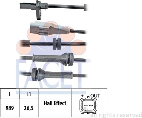 FACET 21.0096 - Capteur, vitesse de roue droxauto.com