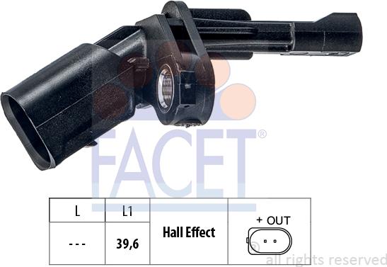 FACET 21.0009 - Capteur, vitesse de roue droxauto.com