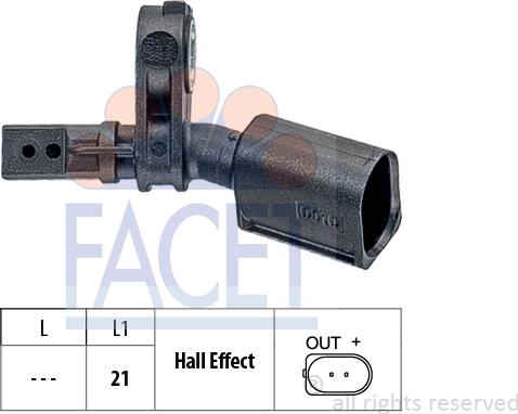 FACET 21.0010 - Capteur, vitesse de roue droxauto.com