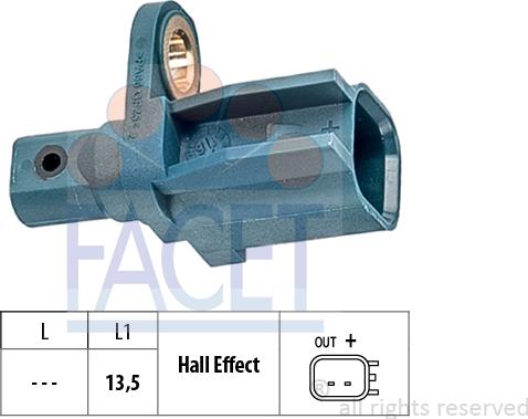 FACET 21.0137 - Capteur, vitesse de roue droxauto.com