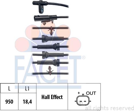 FACET 21.0252 - Capteur, vitesse de roue droxauto.com