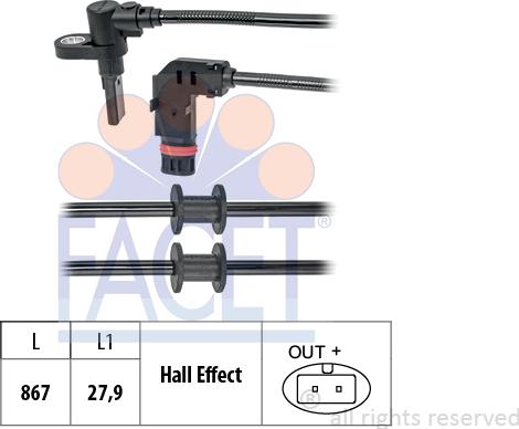 FACET 21.0202 - Capteur, vitesse de roue droxauto.com