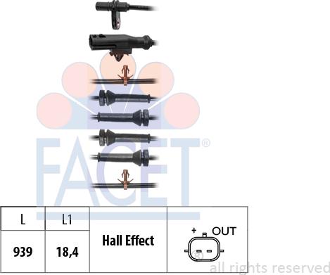 FACET 21.0234 - Capteur, vitesse de roue droxauto.com