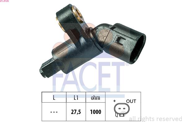 FACET 21.2125 - Capteur, vitesse de roue droxauto.com