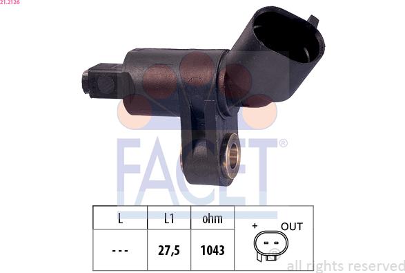 FACET 21.2126 - Capteur, vitesse de roue droxauto.com