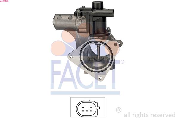 FACET 23.0036 - Vanne EGR droxauto.com