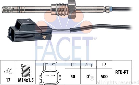 FACET 22.0171 - Capteur, température des gaz droxauto.com
