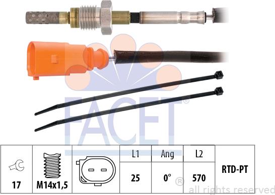 FACET 22.0328 - Capteur, température des gaz droxauto.com