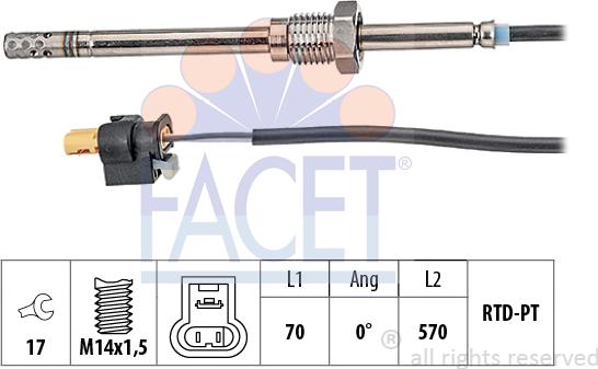 FACET 22.0201 - Capteur, température des gaz droxauto.com