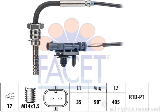FACET 22.0233 - Capteur, température des gaz droxauto.com