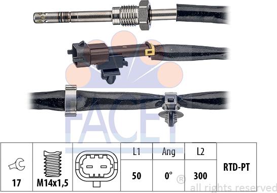 FACET 22.0228 - Capteur, température des gaz droxauto.com