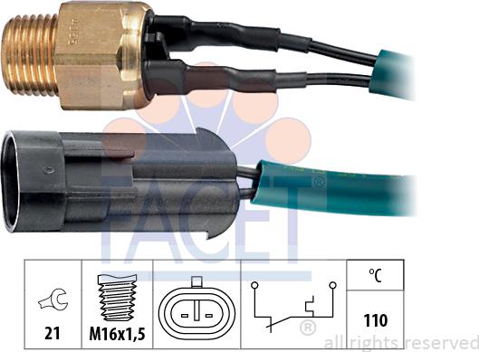 FACET 7.4055 - Sonde de température, liquide de refroidissement droxauto.com
