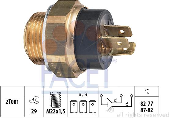 FACET 7.5604 - Interrupteur de température, ventilateur de radiateur droxauto.com
