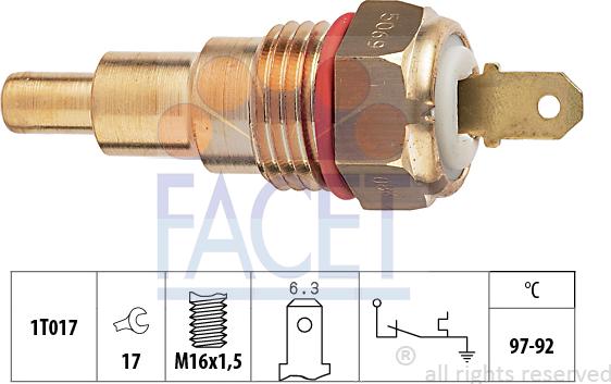 FACET 7.5069 - Interrupteur de température, ventilateur de radiateur droxauto.com