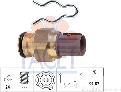 FACET 7.5285 - Interrupteur de température, ventilateur de radiateur droxauto.com
