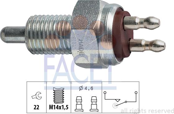 FACET 7.6007 - Contacteur, feu de recul droxauto.com