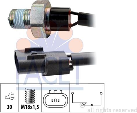 FACET 7.6318 - Contacteur, feu de recul droxauto.com