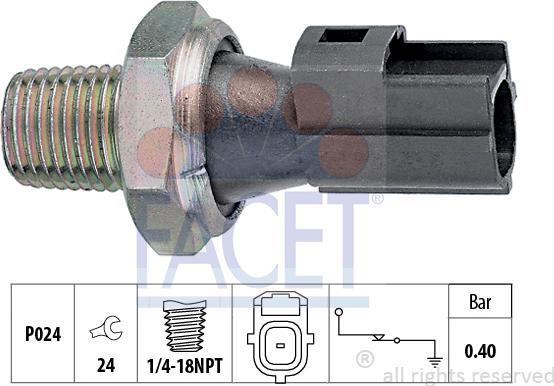FACET 7.0145 - Capteur, pression d'huile droxauto.com